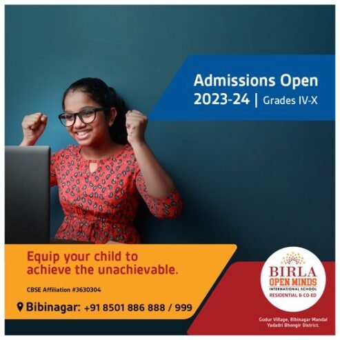 Birla Open Minds Bibinagar – residential schools in Hyderabad