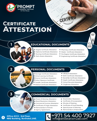 Certificate Attestation in Dubai