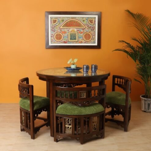 Stunning Handcrafted Teak Dining Table – Add Beauty to Your Home, Order Today!