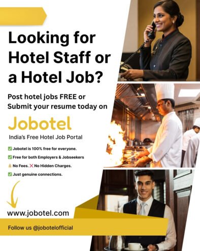 Jobotel – India’s FREE Hotel Job Portal