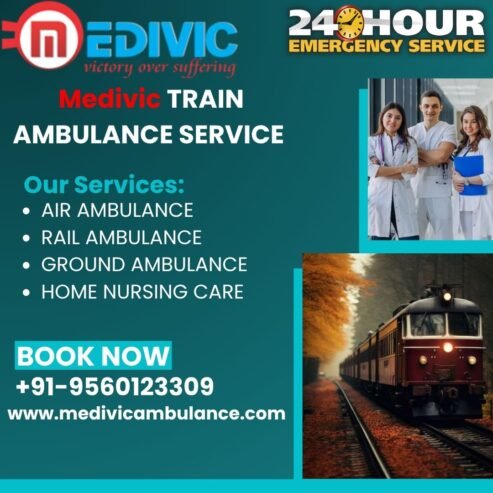 Select Most Efficient Medivic Train Ambulance in Varanasi for Critical Transfers