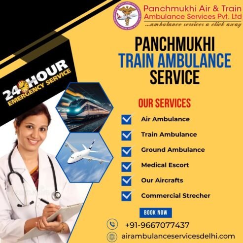 Pick Panchmukhi Train Ambulance Service in Bangalore with Top-Class Medical Facility