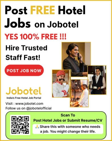 Jobotel – India’s FREE Hotel Job Portal