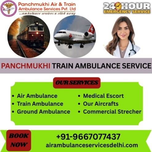 Panchmukhi Train Ambulance Service in Delhi – Arrangement of hassle-free medical transportation