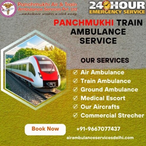 Panchmukhi Train Ambulance in Chennai -24/7 Uninterrupted Modern Medical Care