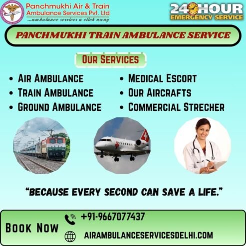 Panchmukhi Train Ambulance in Mumbai provides specialized advanced and effective medical care