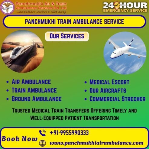 Select Panchmukhi Train Ambulance Service in Kochi to Reliable and Secure Transfer Patient