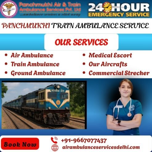 Panchmukhi ICU Train Ambulance in Mumbai-Acute and Secure Patient Transfer at Short Time