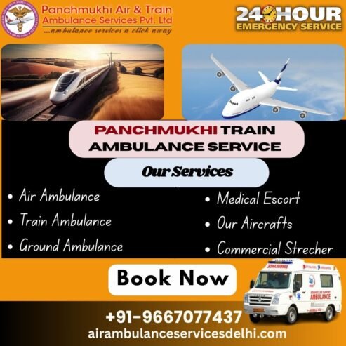 Select Panchmukhi Train Ambulance Service in Mumbai with Excellent Medical Facility