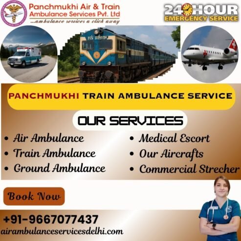 Panchmukhi ICU Train Ambulance in Delhi – Low Key Supporting the Safe Transportation Needs