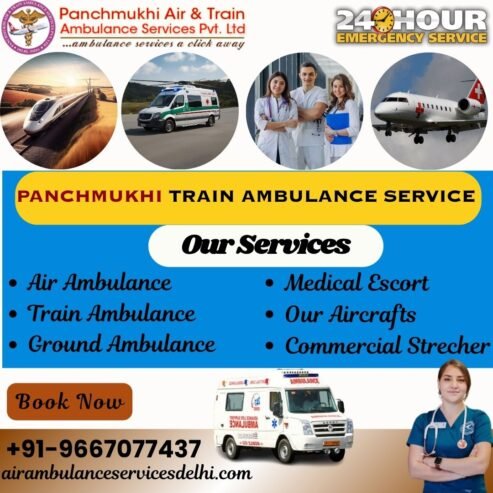 Panchmukhi Train Ambulance Service from Patna – Relocation arranged with efficiency