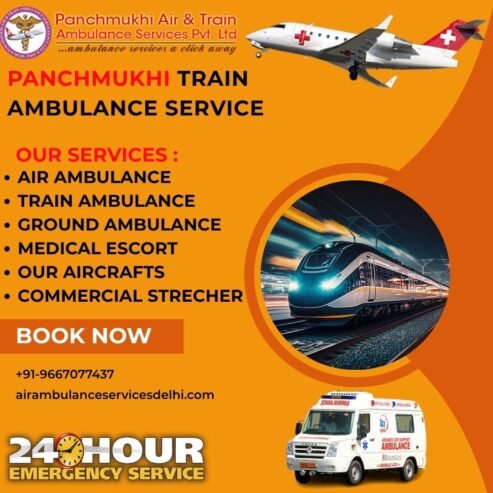 Panchmukhi Train Ambulance in Guwahati Offers 24/7 Medical Advice and Service