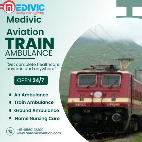 Medivic Aviation Train Ambulance Service in Varanasi is supplying quick service