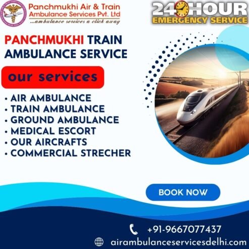 Pick Panchmukhi Train Ambulance Service in Patna Supply Top Medical Facility to the Transfer