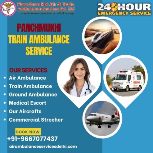 Panchmukhi Train Ambulance Service in Lucknow Supply a Top-Level Patient Transfer Facility