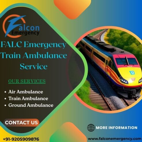 FALC Emergency Train Ambulance from Delhi- Medical Transport Arranged without Unevenness