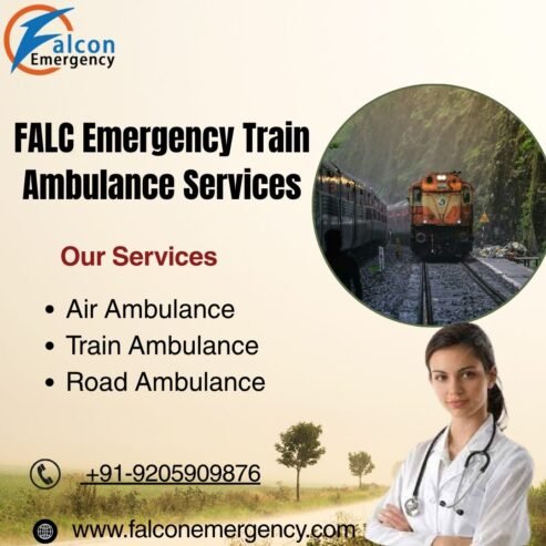 FALC Emergency Train Ambulance from Hyderabad- Helps with the immediate transportation of patients