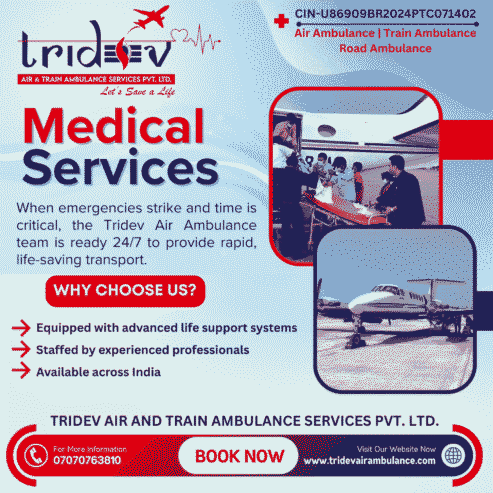 Fly With the Tridev Air Ambulance Services in Delhi, Bed-To-Home