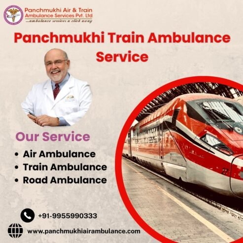 Book the Panchmukhi train ambulance service in Hyderabad for the transport of your patient.