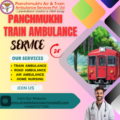 Use the Panchmukhi train ambulance service in Delhi for the transportation of your patient across India.