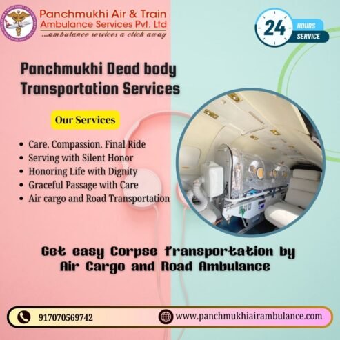 Panchmukhi dead body transport in Patna is available at low rates with advanced facilities