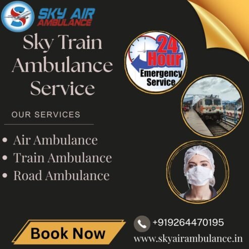 Get Sky Train Ambulance Service with Doctor Support Team in Jabalpur